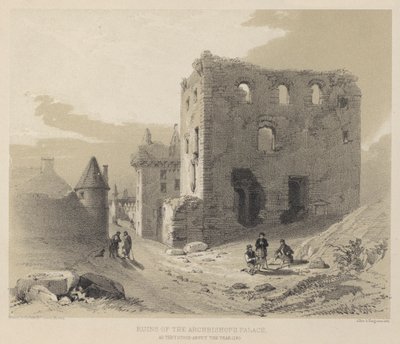 Ruins of the Archbishops Palace, as they stood about the year 1780 by English School